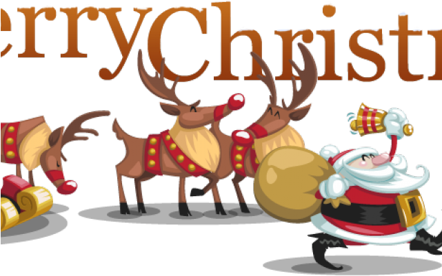 Merry Christmas Banner Clipart - Happy Christmas Banner (640x480)