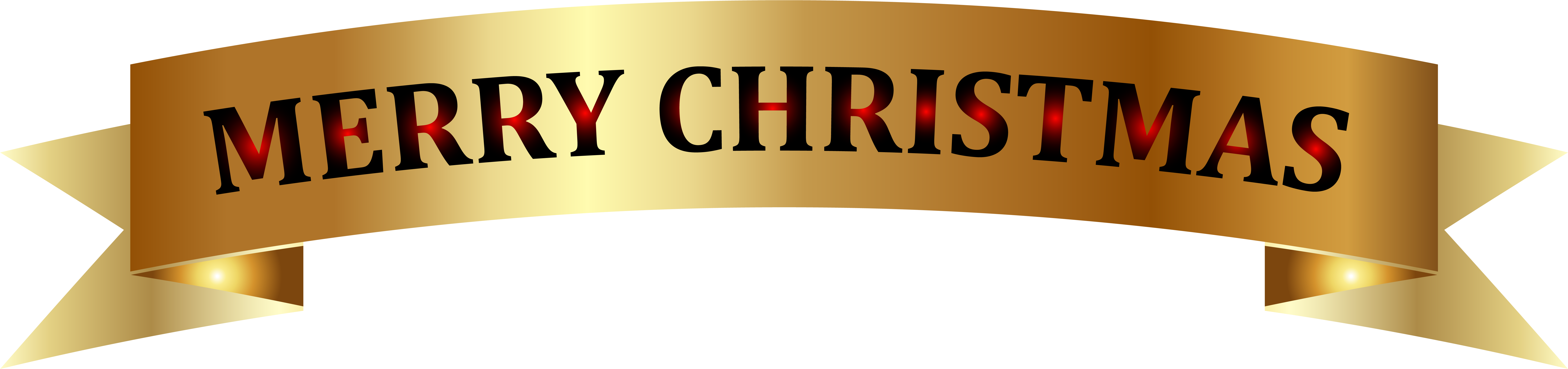 Golden Merry Christmas Banner Png Clip-art Image - Golden Merry Christmas Banner Png Clip-art Image (7543x1775)