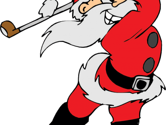 Merry Christmas Clipart Golf - Clip Art Santa Golf (640x480)