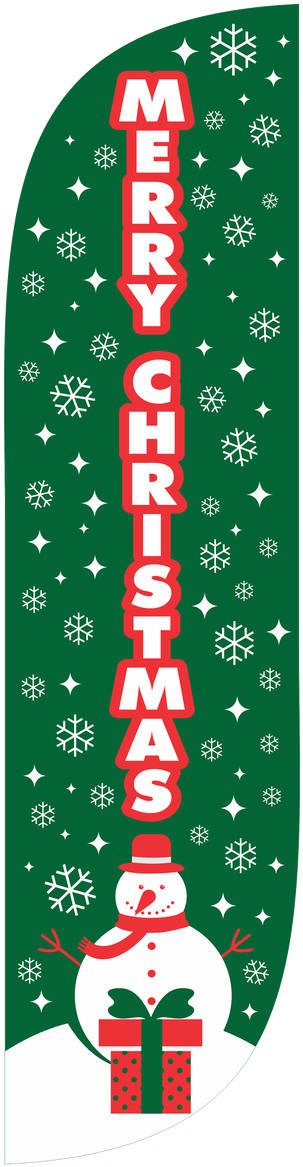 5ft Merry Christmas Feather Flag Green - Skateboard Deck (1280x1280)