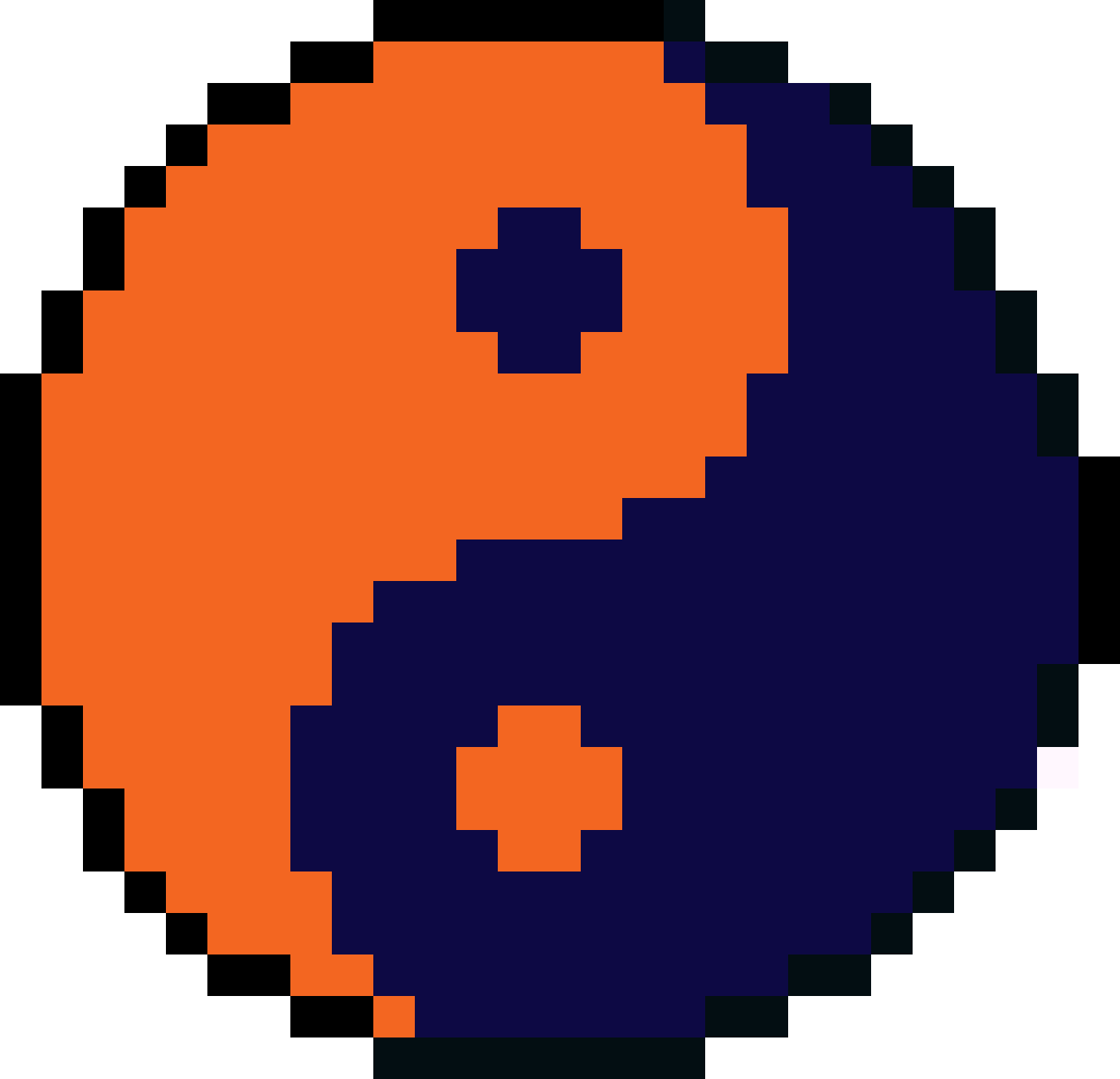 Tide Pods Yin Yang - Yin Yang Pixel Art (1350x1300)