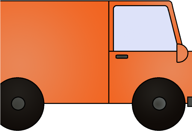 Vans Clipart Orange - Delivery Van Clipart (640x480)