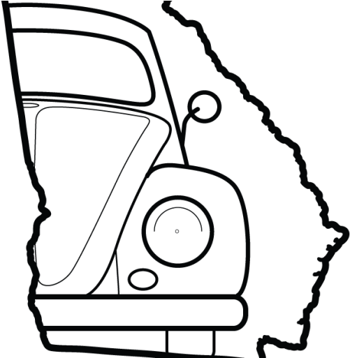 Georgia State Outline Decal (512x512)