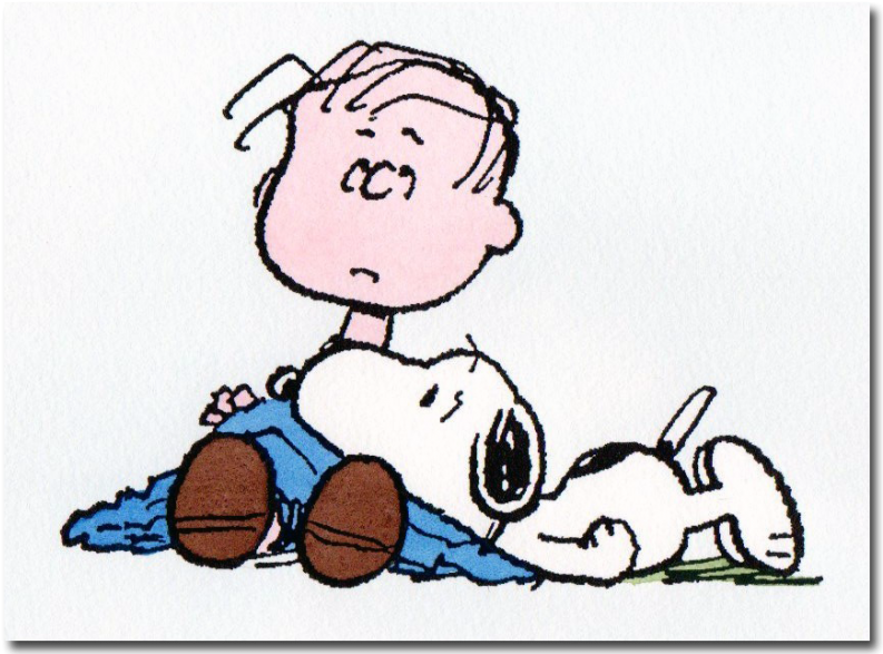 Peanuts "happiness" - Linus And Snoopy (800x800)