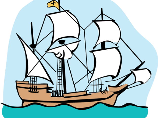 Pilgrim Clipart Mayflower Ship - Label The Parts Of The Mayflower (640x480)