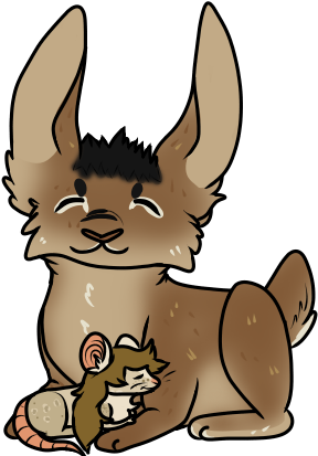 [trade] Mother Daughter Bonding By Thepaintedkitsune - Cartoon (326x418)