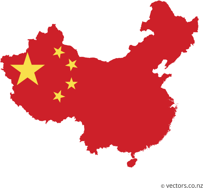 Flag Map Of China - Map Of China (700x700)