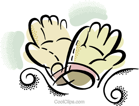 Work Gloves Royalty Free Vector Clip Art Illustration - White Glove (480x367)