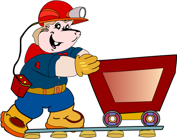 Miner Clip Art In Miners Transprent Png - คน ขุด แร่ การ์ตูน (595x842)