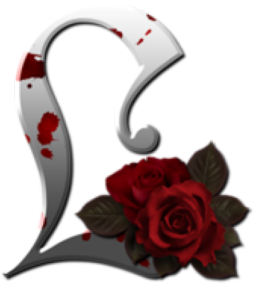 Gothic Clipart Red Rose - Roses With Alphabet P (358x399)