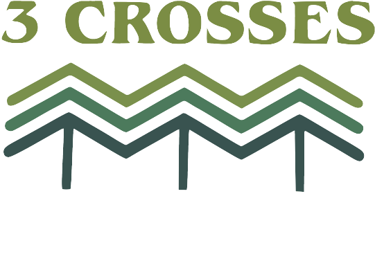 3 Crosses Logo With Tagline - 3 Crosses Tree Services (540x381)