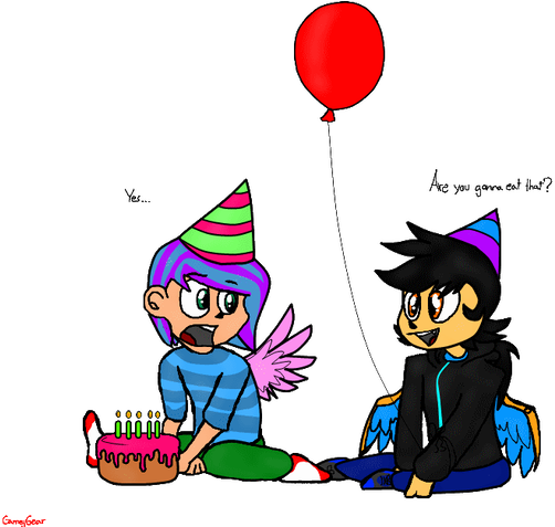 Picture For Am I Fluffy Pony Happy B,day By Gamejgear - Cartoon (600x476)