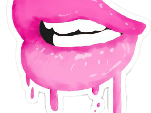 Lipstick Clipart Png Tumblr - Pink And Black Aesthetic (640x480)