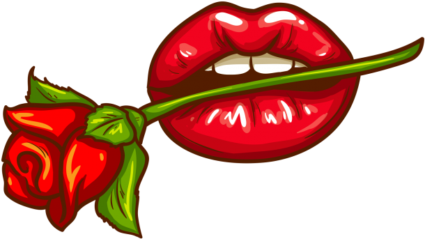 Cartoon Lips With Tongue (715x715)