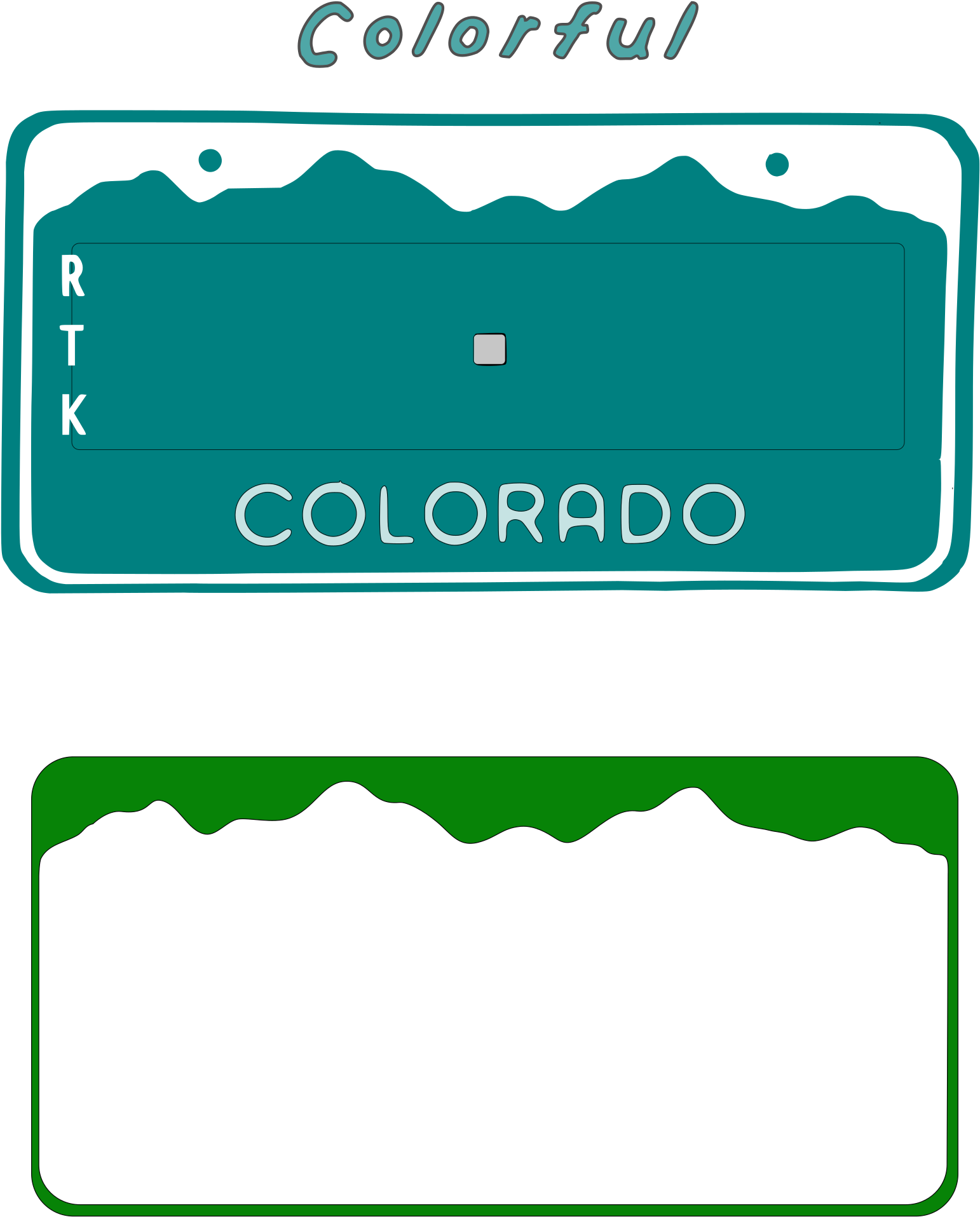 Big Image - Colorado License Plate Clipart (1697x2400)