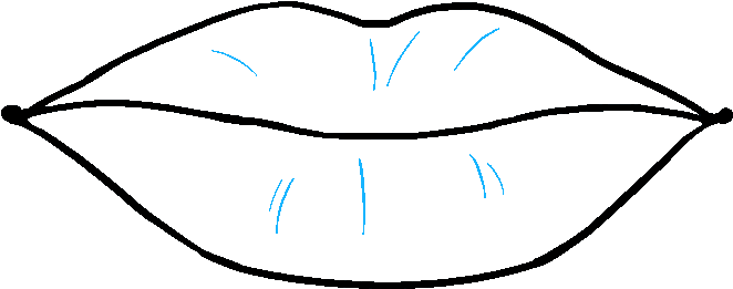 How To Draw Really Easy Tutorial Step - Drawing Picture Of Lip (680x678)