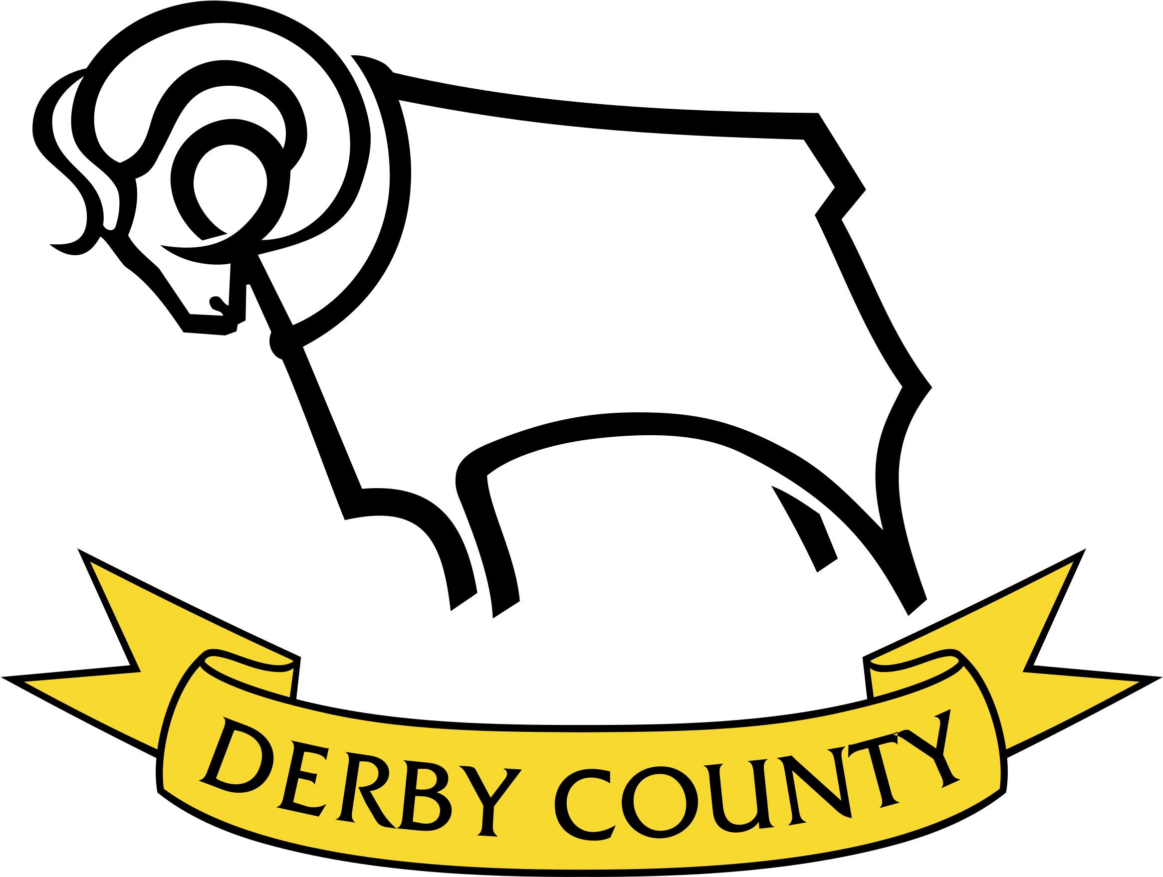 Derby Transparent Background - Derby County Logo Vector (2400x2400)