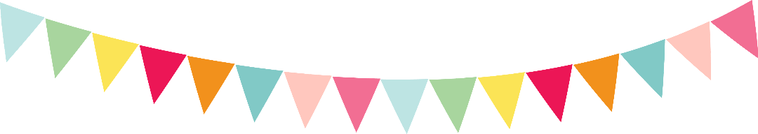 Org Cute Banners, Clip Art, Bows, Walking - Transparent Background Bunting Png (1080x192)