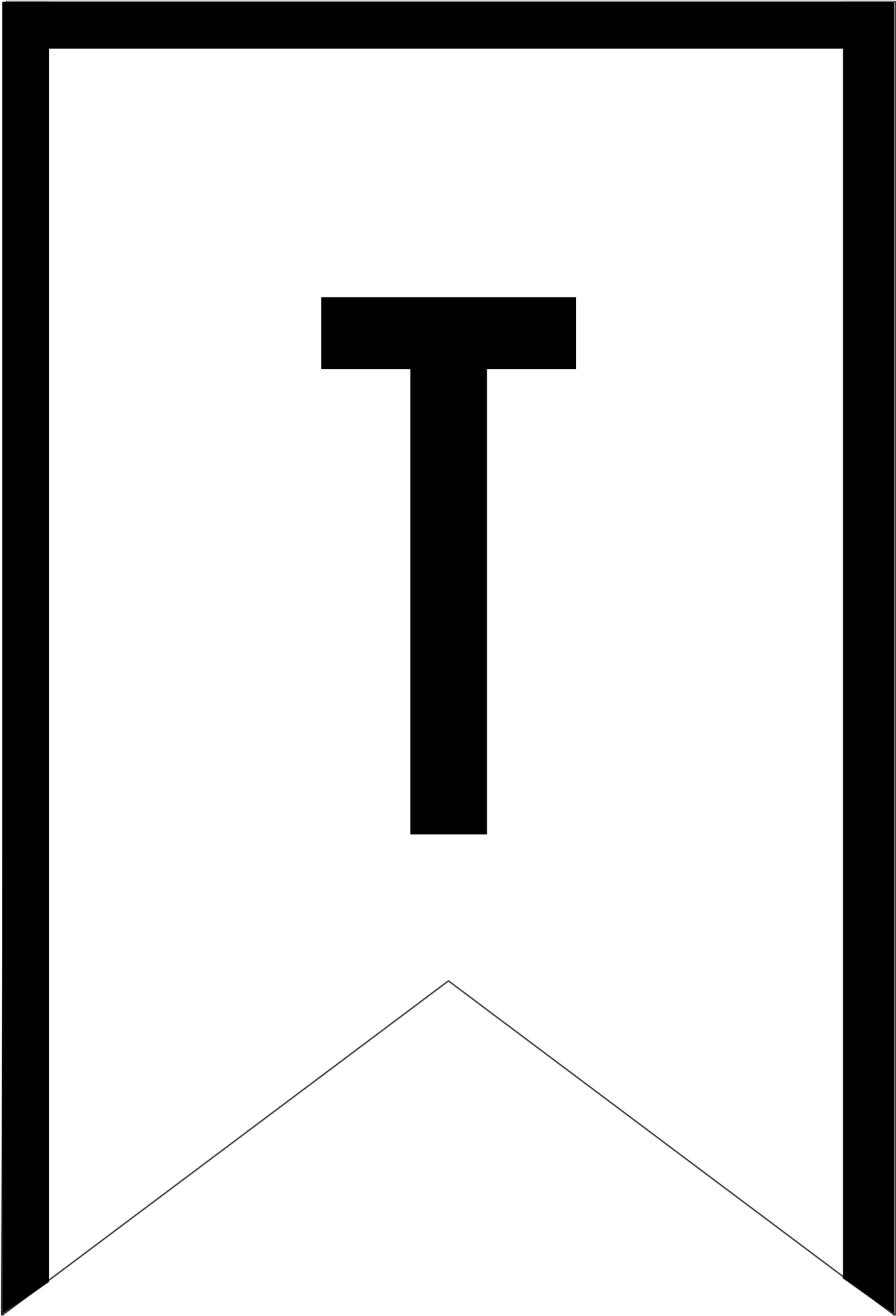 Printable Template Flags Cute Pennant Banner As Flags - Stencil (1424x2083)