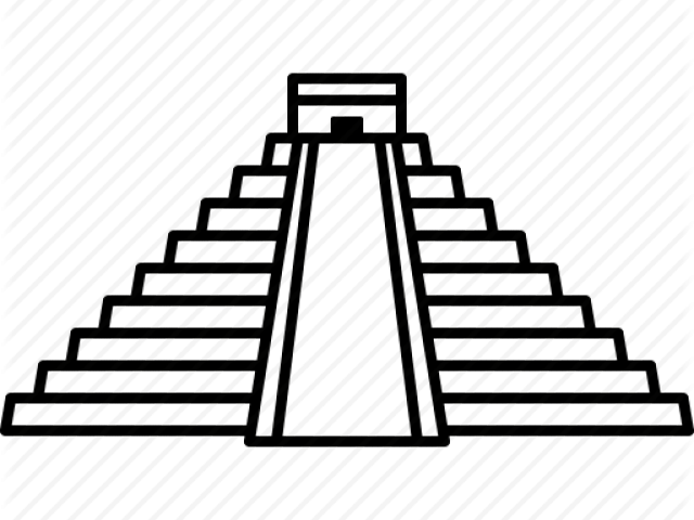 Pyramid Clipart Ziggurat - Piramide Chichen Itza Dibujo (640x480)
