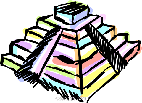 Incan Pyramids Royalty Free Vector Clip Art Illustration - Incan Pyramids Royalty Free Vector Clip Art Illustration (480x350)