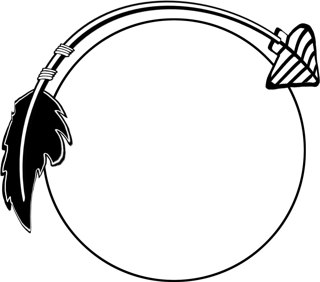 Black Curved Arrow Frame - Tribal Circle Arrow Png (1085x956)