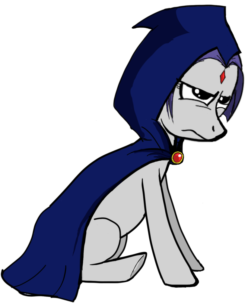 Marker, Ponified, Raven , Safe, Solo, Teen Titans - Cartoon (811x1024)