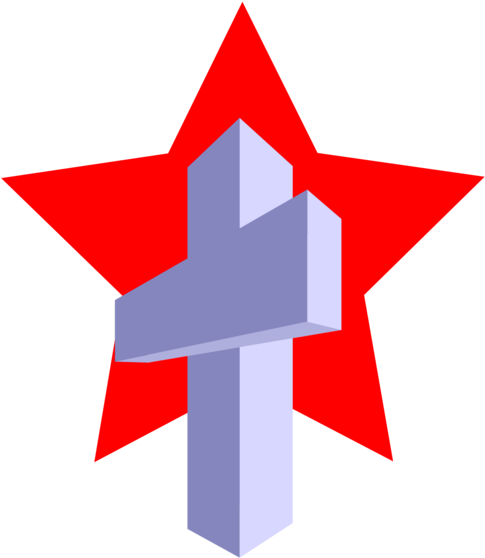 Logo Triangle Point Star - Black And White Soviet Flag (530x750)