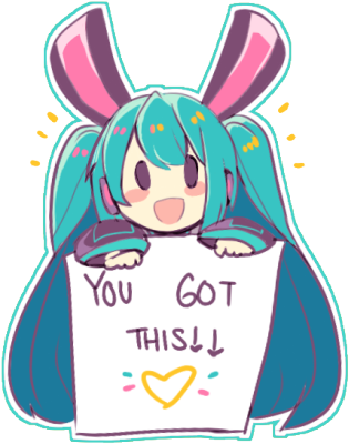 Happy Miku Monday I'm Happy That People Have Liked - Cartoon (400x443)