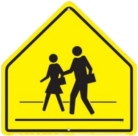 Railroad Clipart Crosswalk Sign - Traffic Signs School Crossing (640x480)