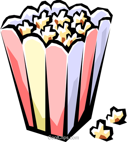 Popcorn Royalty Free Vector Clip Art Illustration - Clip Art (428x480)