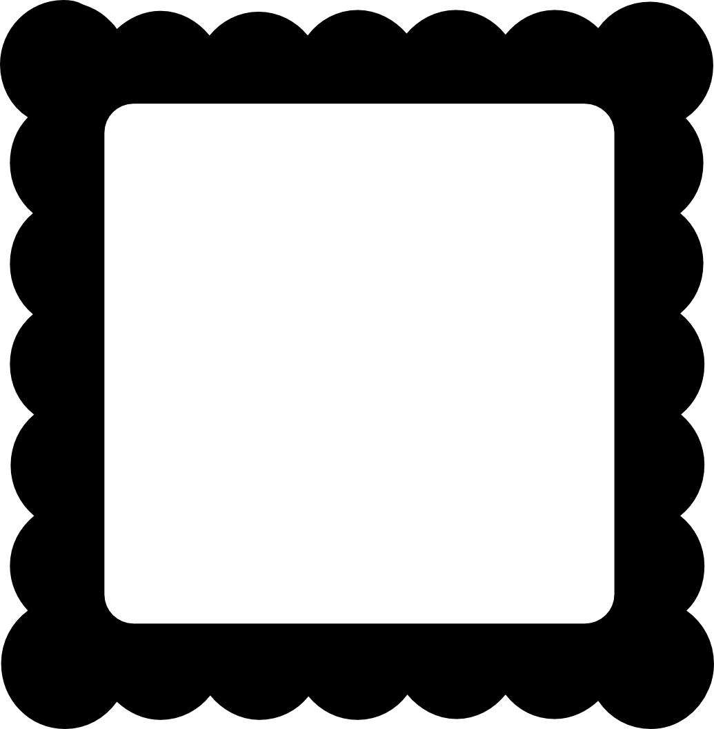 Scalloped Square Clip Art - Frames Free Download (1035x1056)