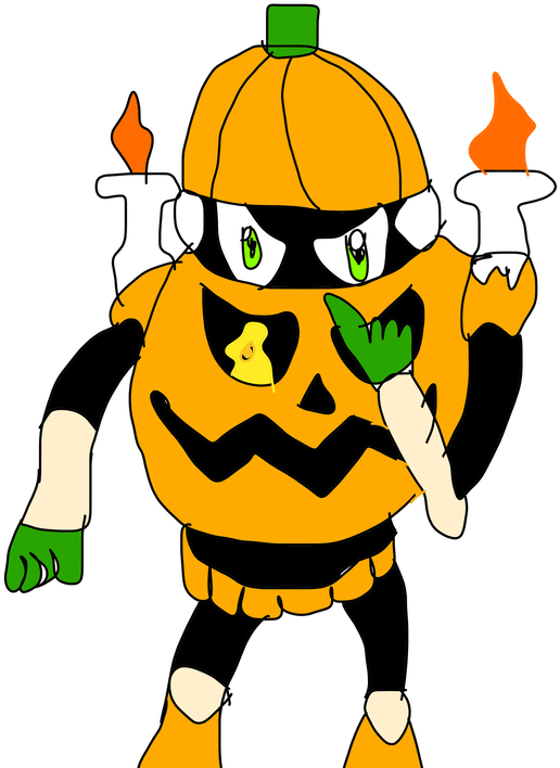 Pumpkin Man By Megaphantaze - Illustration (894x894)