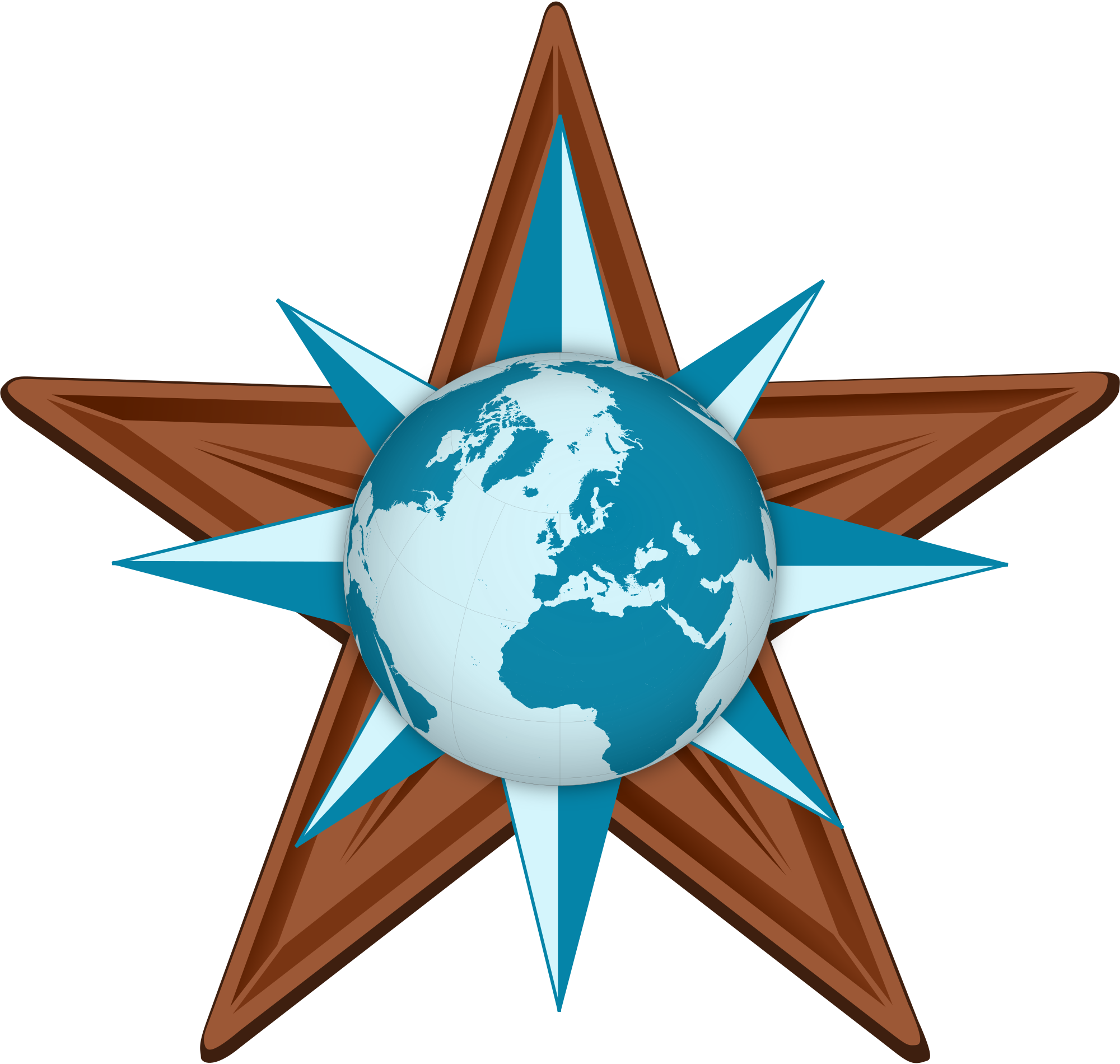 Barnstar Geography Compass Rose - Europe (2000x1900)