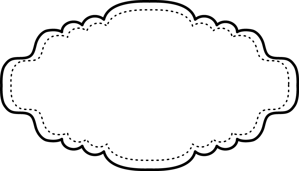 Clipart Banner Doodle - Etiqueta Blanco Png (954x546)