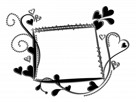 Black Heart Frame Graphic By Gina Jones - Cartoon (456x456)