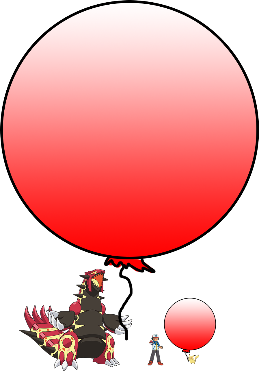 Groudon's Balloon Would Have To Displace - Balloon (1182x1282)