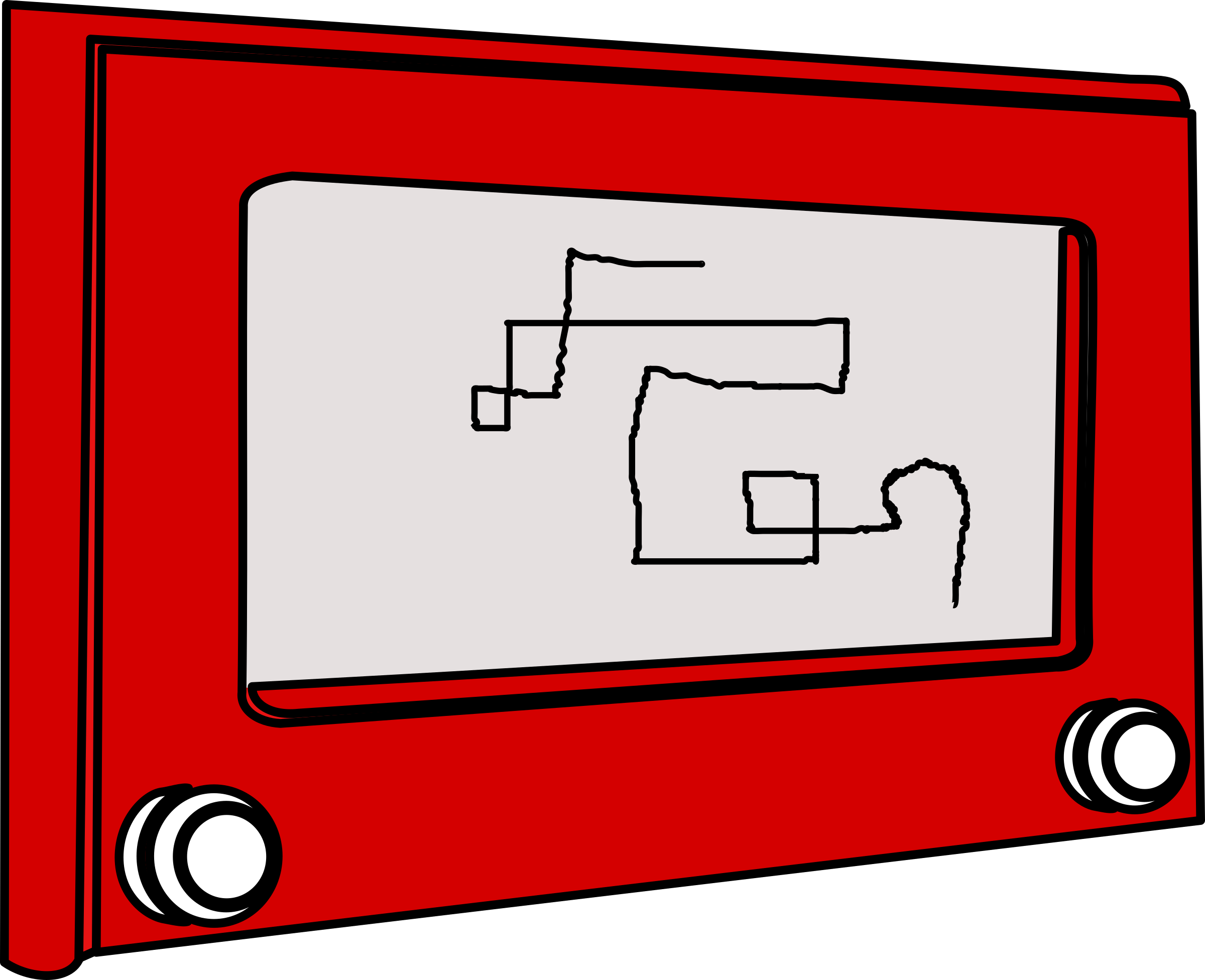 Big Image - Etch A Sketch Clipart (2400x1952)