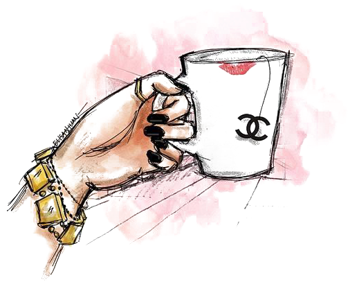 Cup Chanel Illustration Drawing Free Transparent Image - Chanel Drawing Png (564x564)