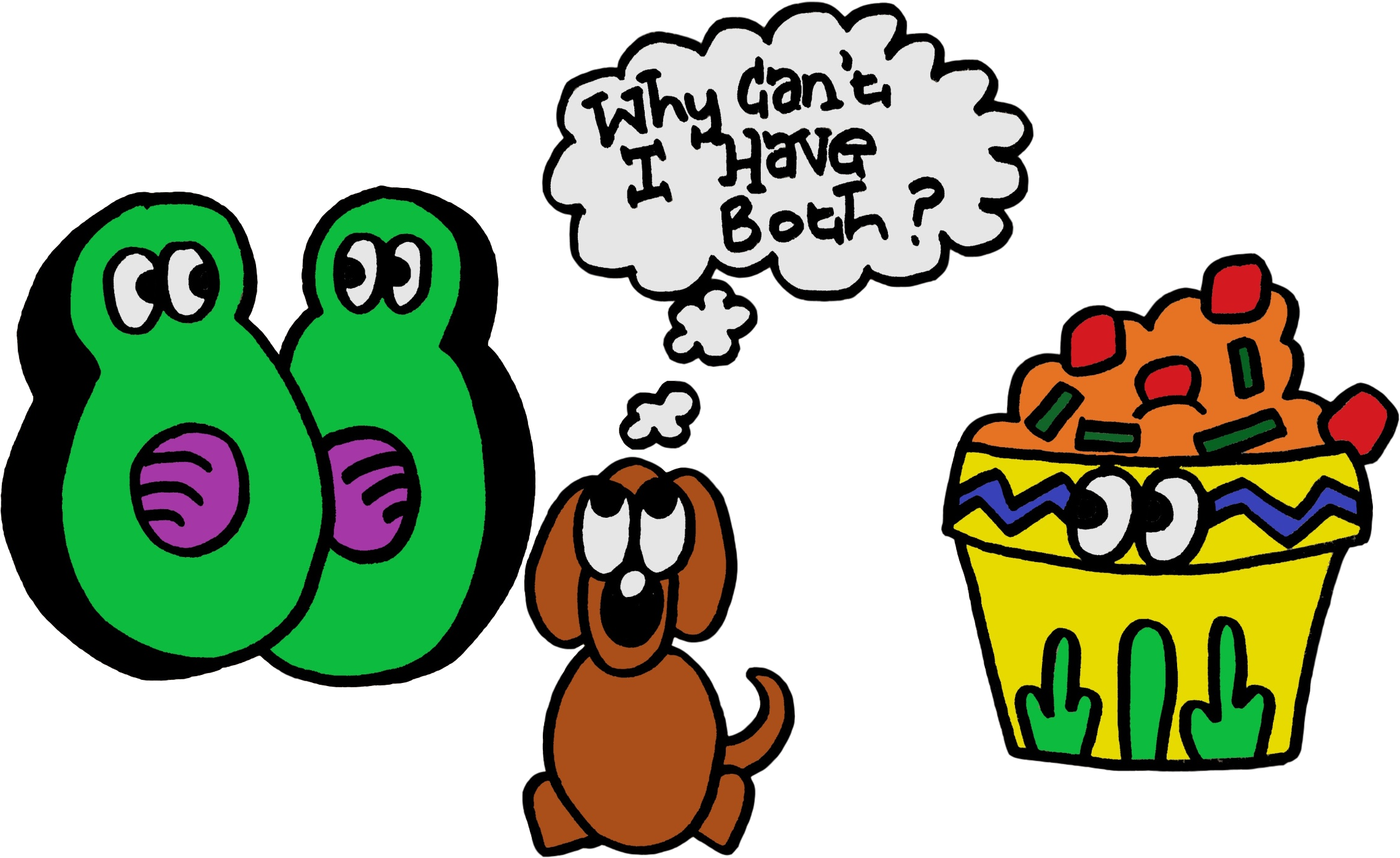 Guac Or Salsa - Cartoon (2365x1773)