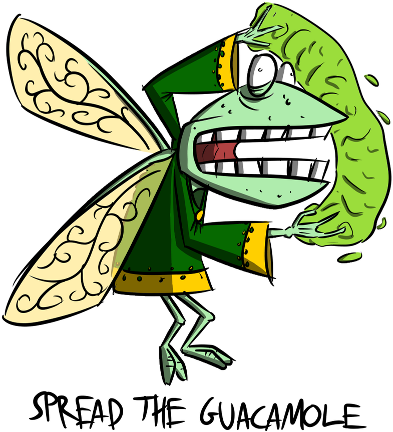 Spread The Guacamole By I Am Thedragon - Cartoon (894x894)