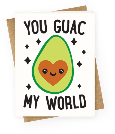You Guac My World Greeting Card - Illustration (484x484)