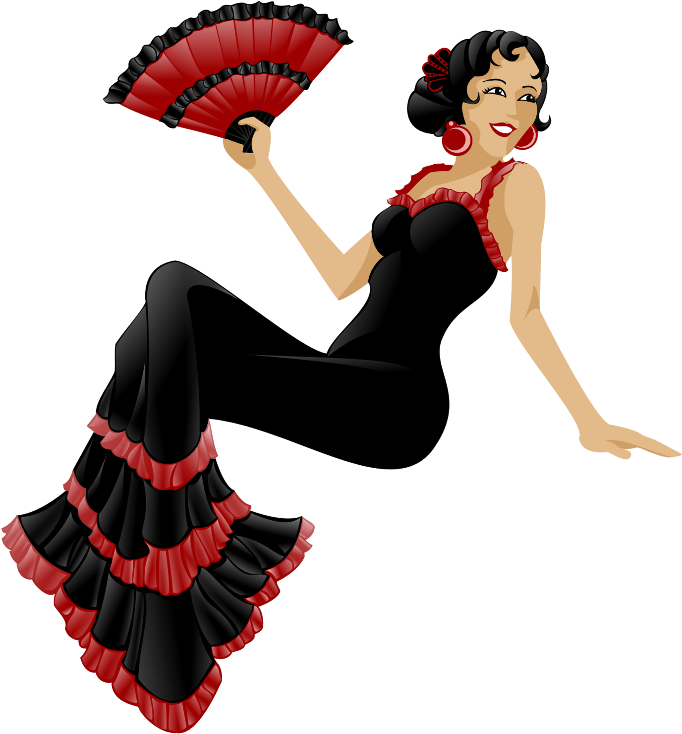 Spanish Flamenco Dancer Clip Art - Spanish Dancers Png (1600x1535)