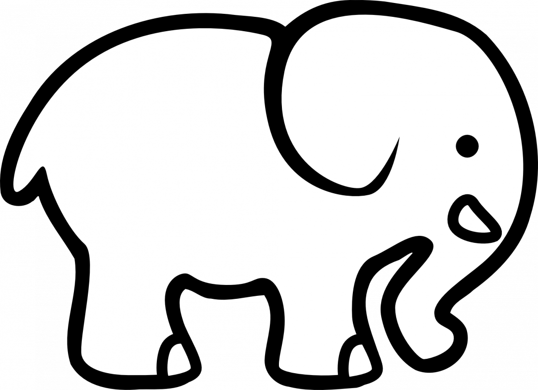 Large Size Of Simple Indian Elephant Drawing Of Head - Elefante Faciles De Dibujar (1084x787)