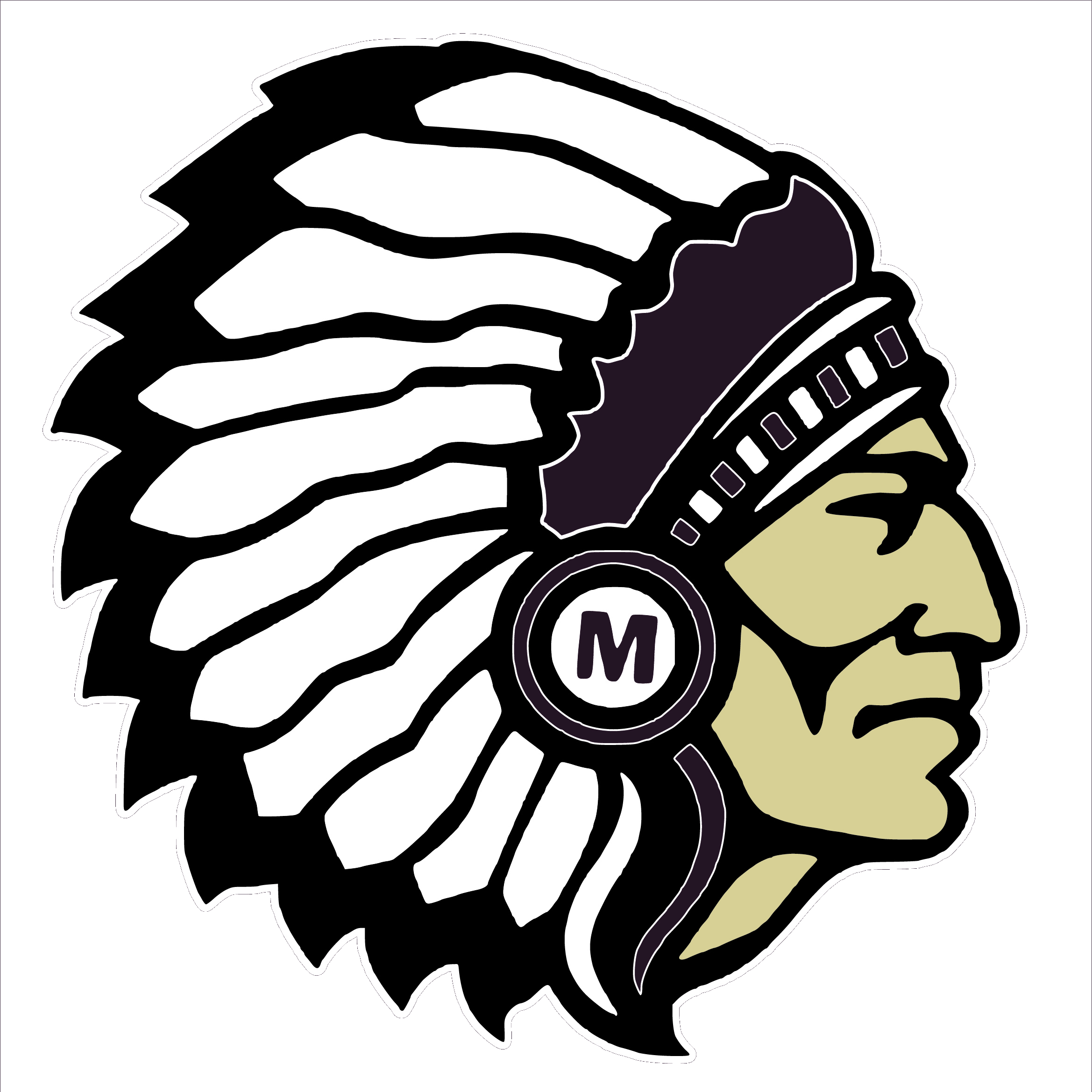 Marengo Indians - Rockford Warriors Logo (2338x2338)