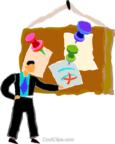 Man Posting A Bulletin Royalty Free Vector Clip Art - Man Posting A Bulletin Royalty Free Vector Clip Art (384x480)