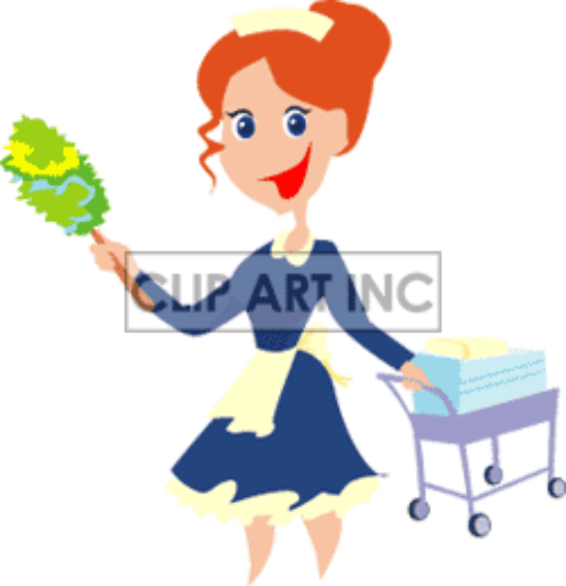 House Cleaning - Clipart Cartoon Pics Of Cute Maids (800x828)