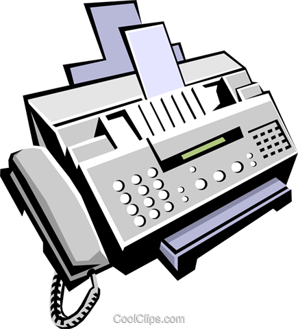 Fax Machine Royalty Free Vector Clip Art Illustration - Fax Machine Images Clip Art (435x480)