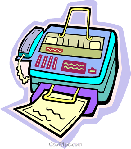 Fax Machine Royalty Free Vector Clip Art Illustration - Fax Machine Royalty Free Vector Clip Art Illustration (422x480)