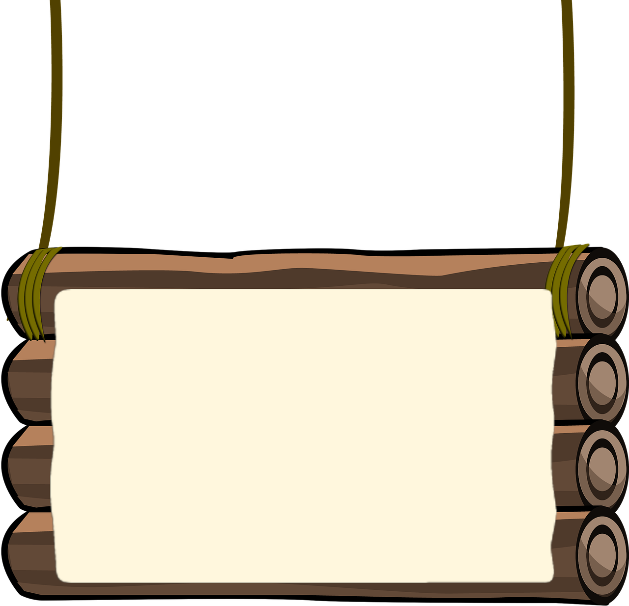 Wood Sign Trunk - Letreros En Blanco Png (1280x1234)